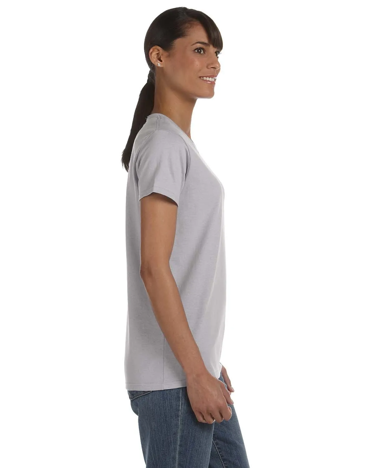 Gildan Ladies Lightweight 100% Cotton T-Shirt | Sport Grey
