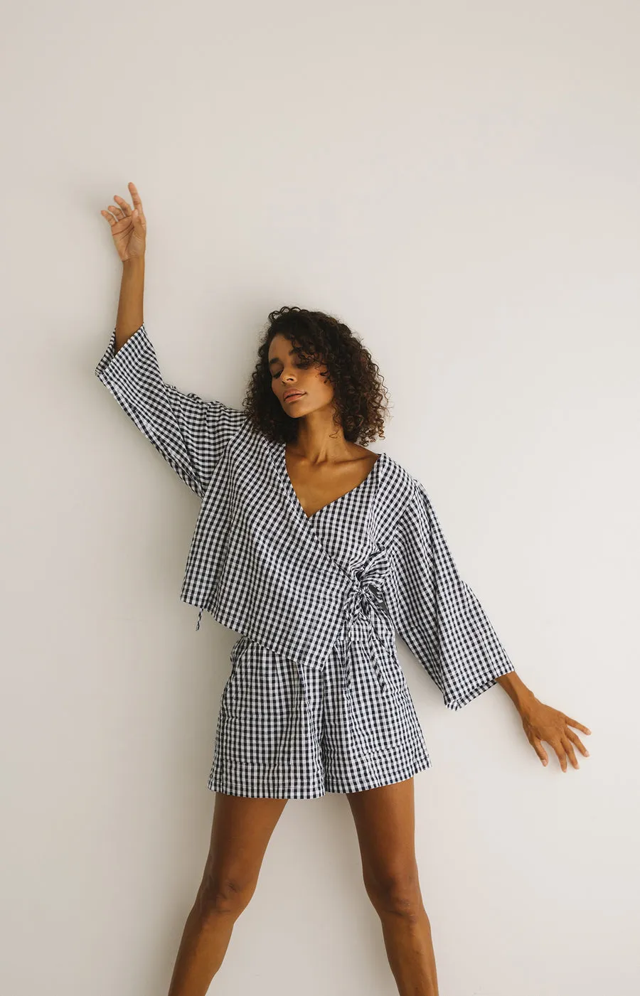 Gingham Picnic Short Navy