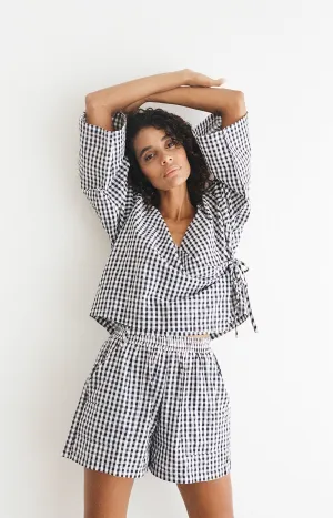 Gingham Picnic Short Navy