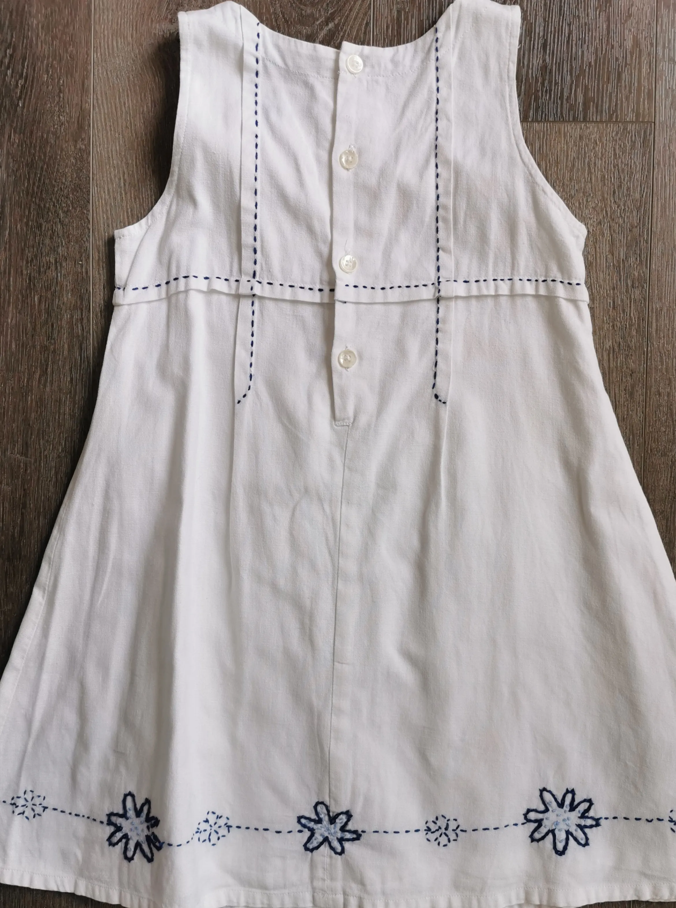 GIRL SIZE 5 YEARS - DEUX PAR DEUX, Lightweight Linen, Floral Summer Dress NWOT B42