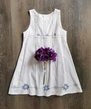 GIRL SIZE 5 YEARS - DEUX PAR DEUX, Lightweight Linen, Floral Summer Dress NWOT B42