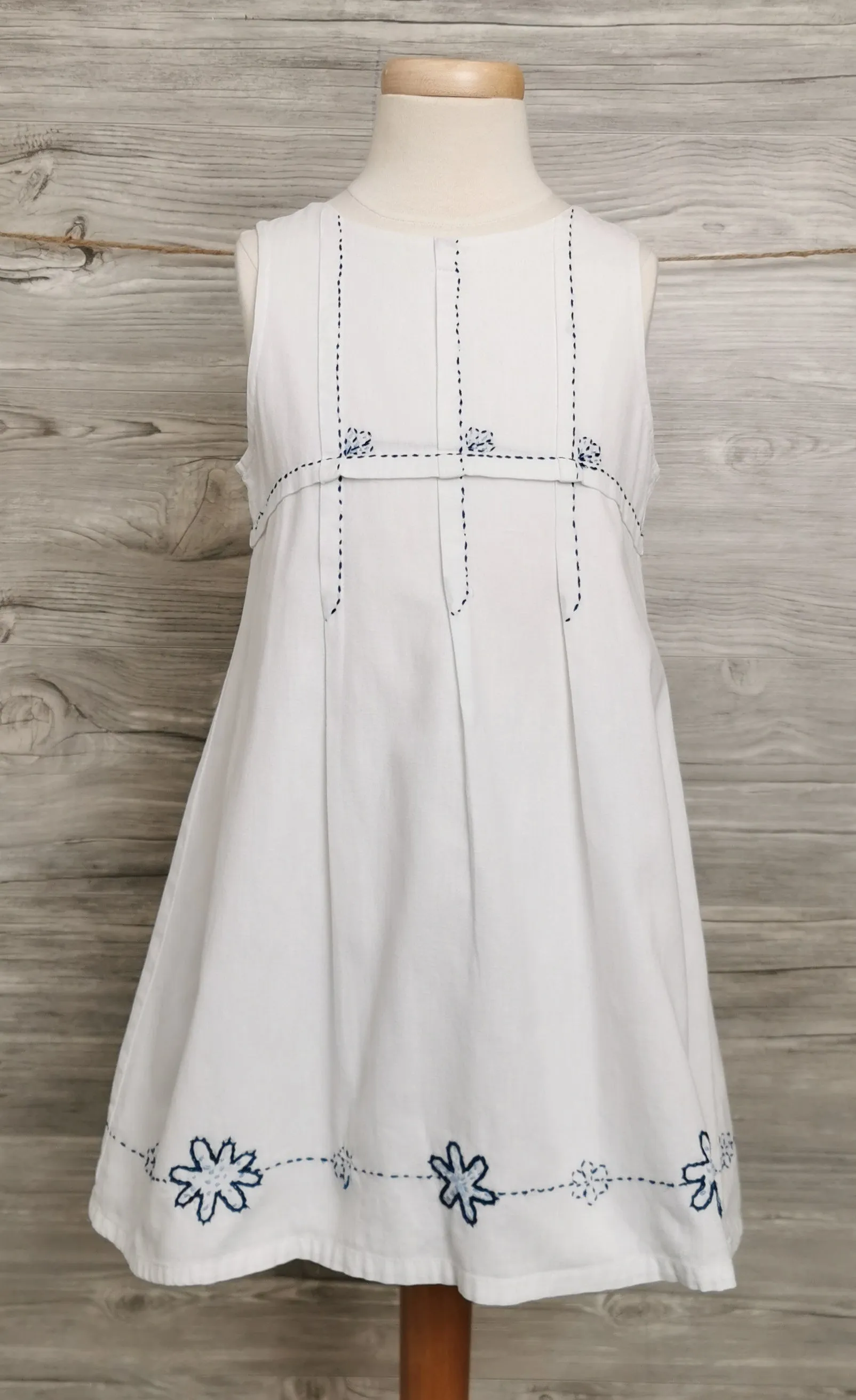 GIRL SIZE 5 YEARS - DEUX PAR DEUX, Lightweight Linen, Floral Summer Dress NWOT B42