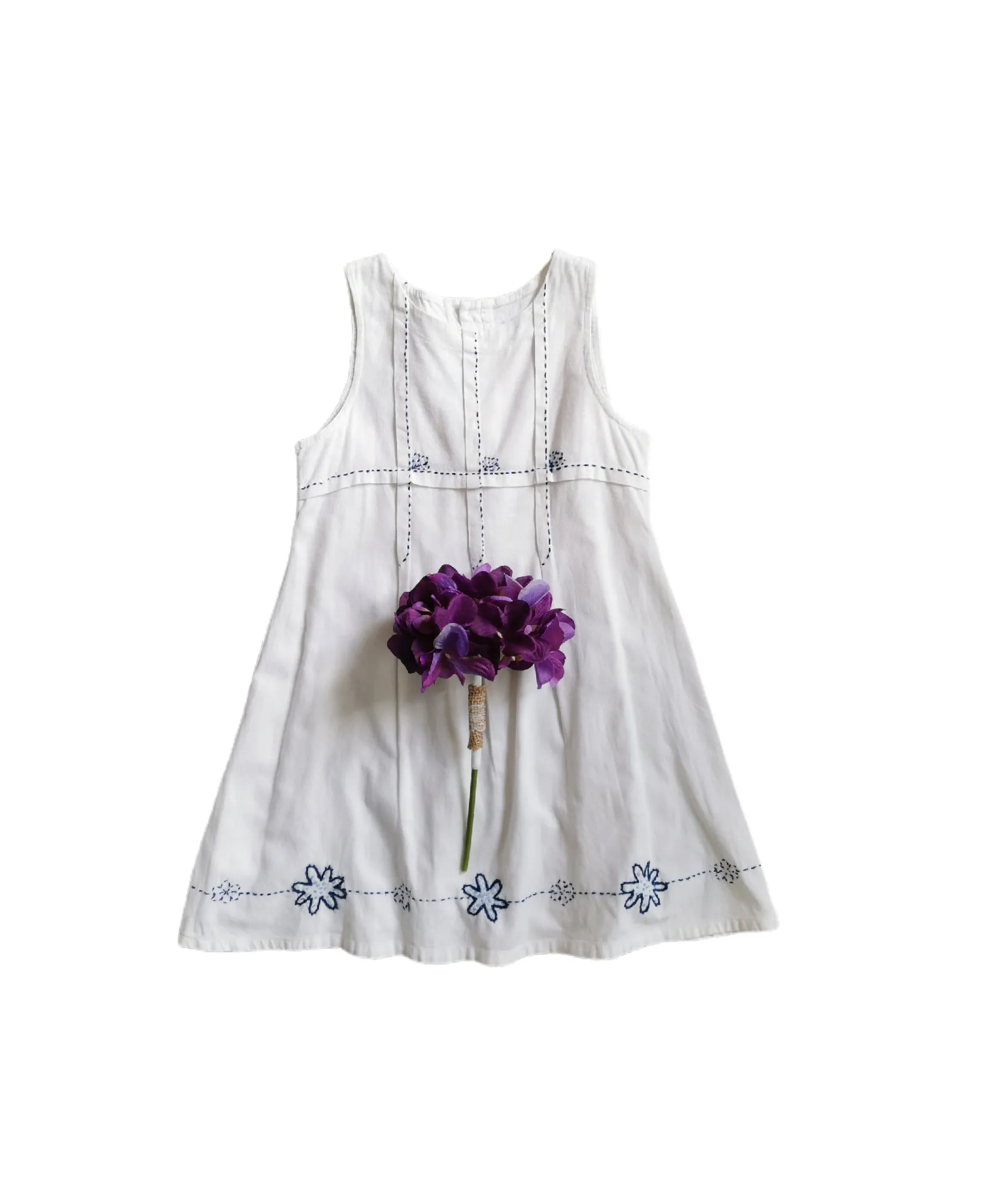 GIRL SIZE 5 YEARS - DEUX PAR DEUX, Lightweight Linen, Floral Summer Dress NWOT B42