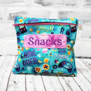 Girls Video Gamer Personalized Reusable Food Bag