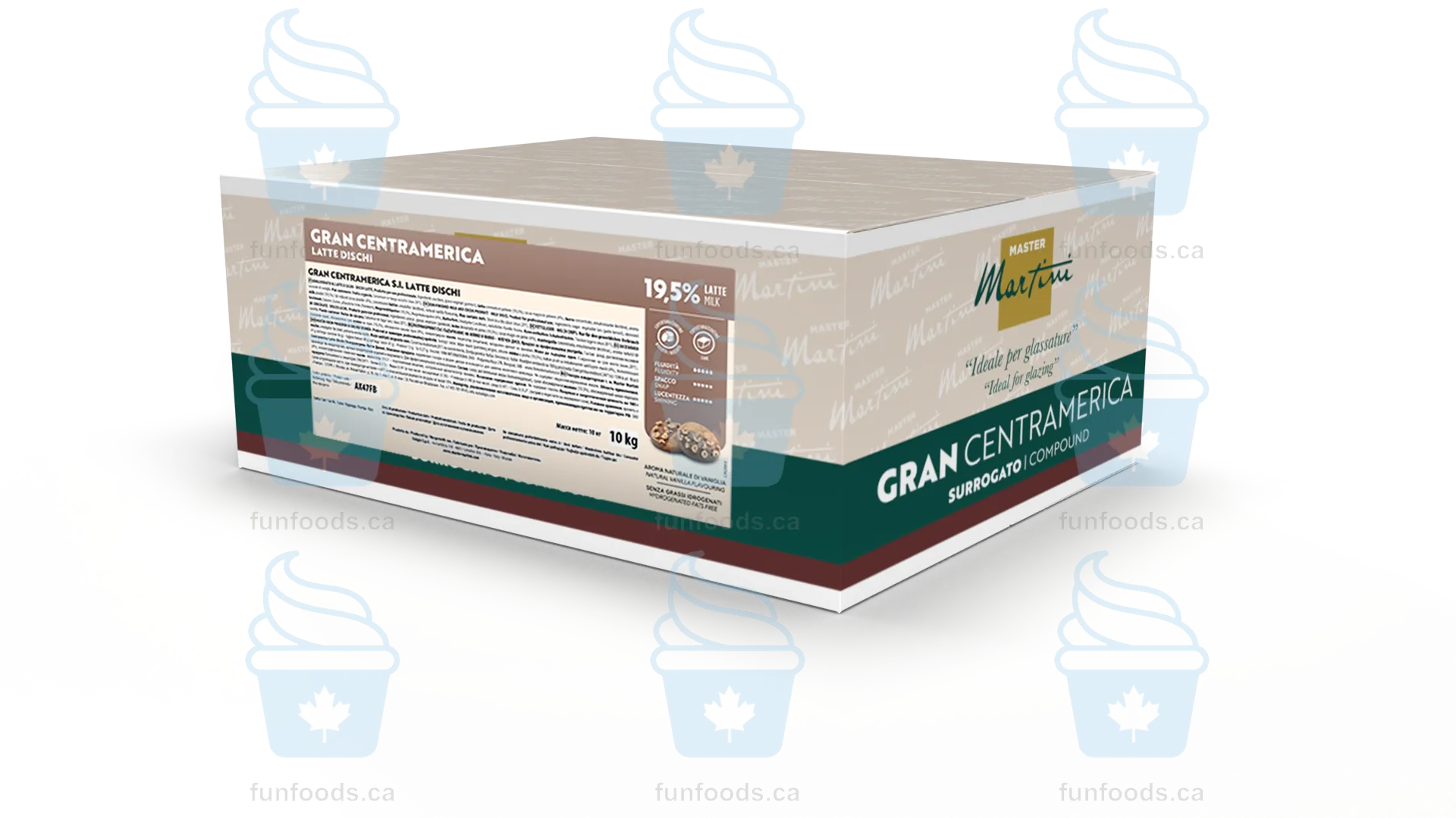 Gran Centramerica Latte (Milk) Discs - 10 KG Box - Milk Coating Chocolate - Master Martini Canada