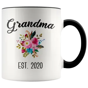 Grandma to be Mug Gifts for New Grandma Est 2020 Pregnancy Announcement for Grandparents Reveal to Grandparents