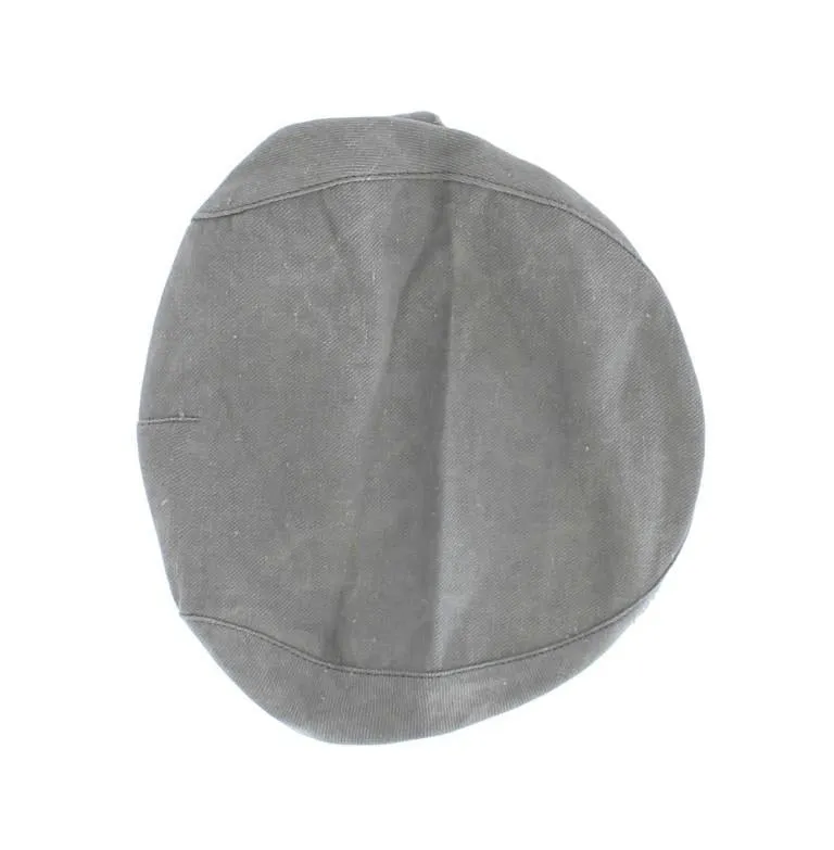Gray Cotton Linen Newsboy Hat