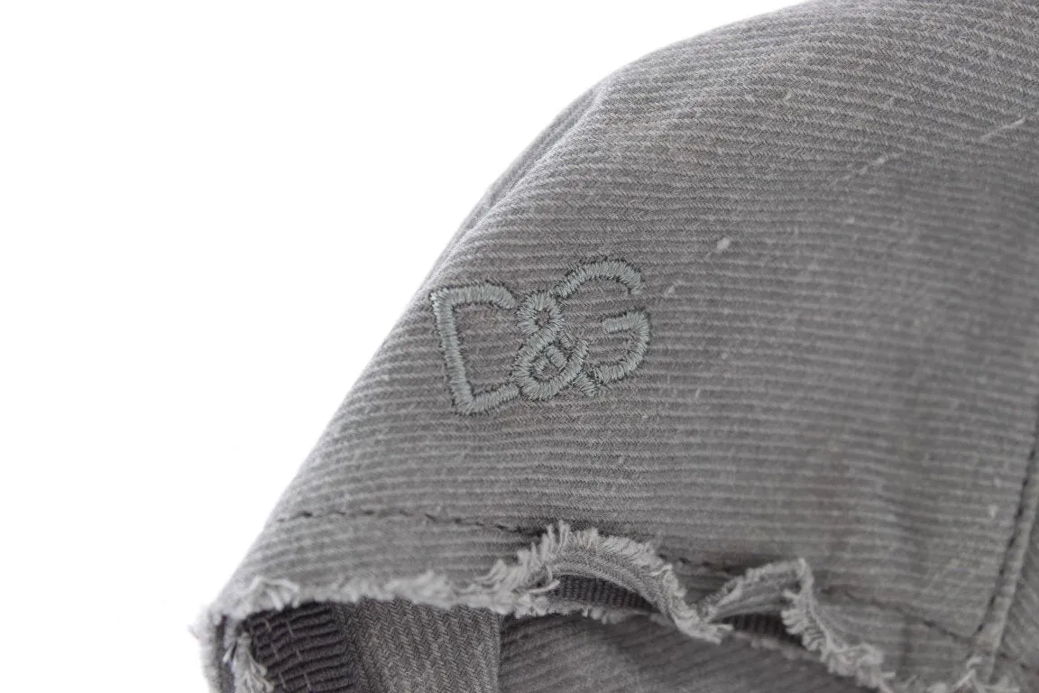 Gray Cotton Linen Newsboy Hat
