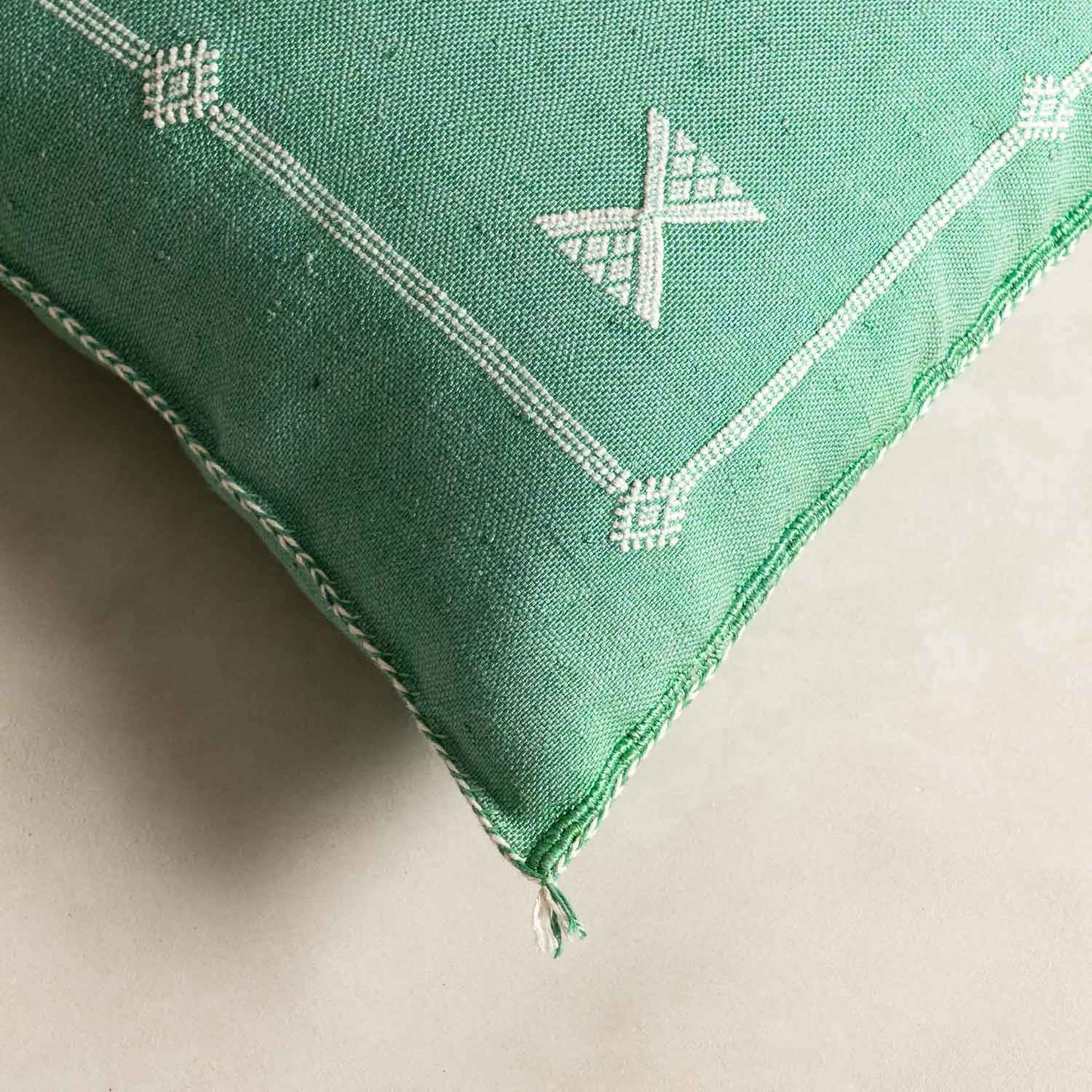 Green Cactus silk pillow cover