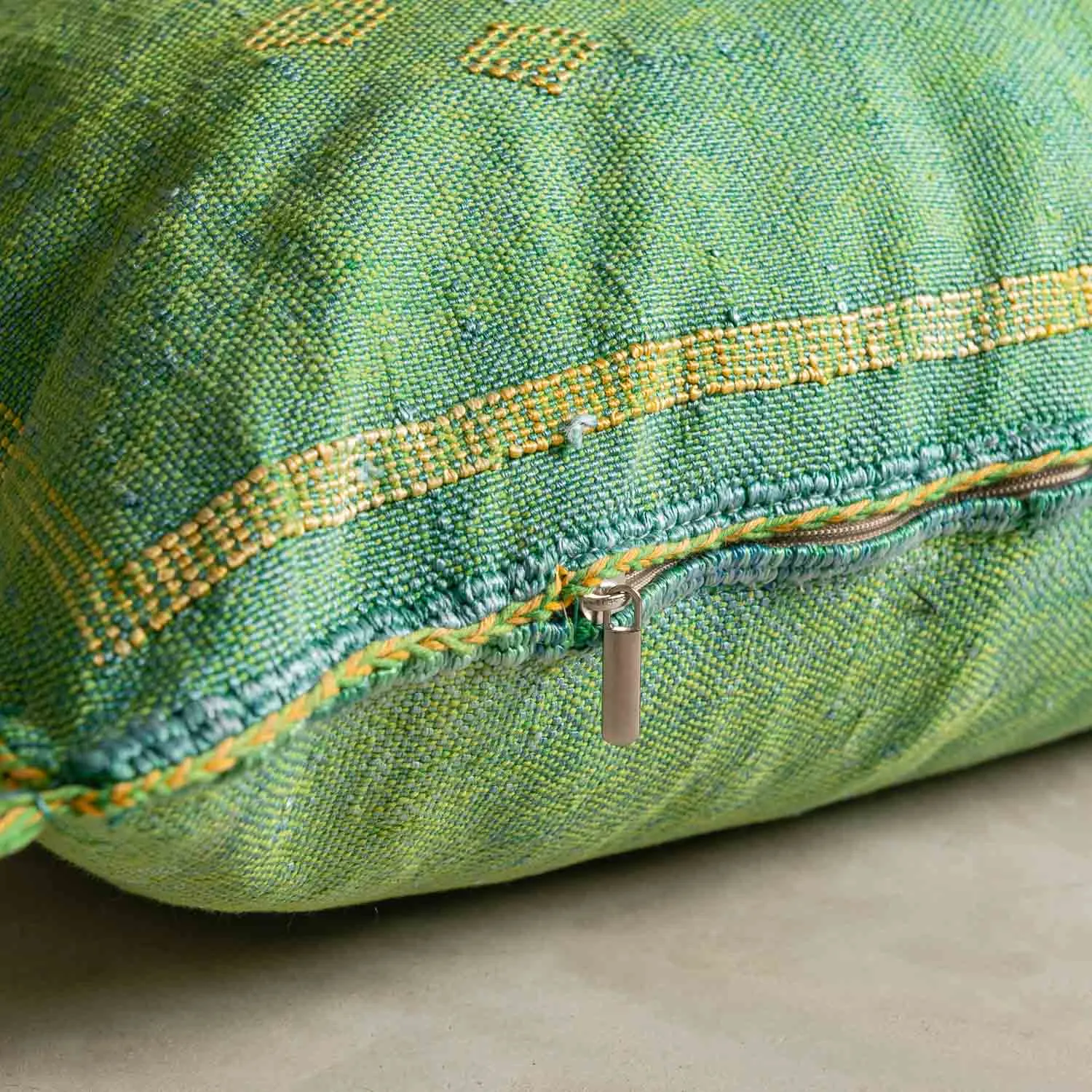 Green Cactus silk pillow cover