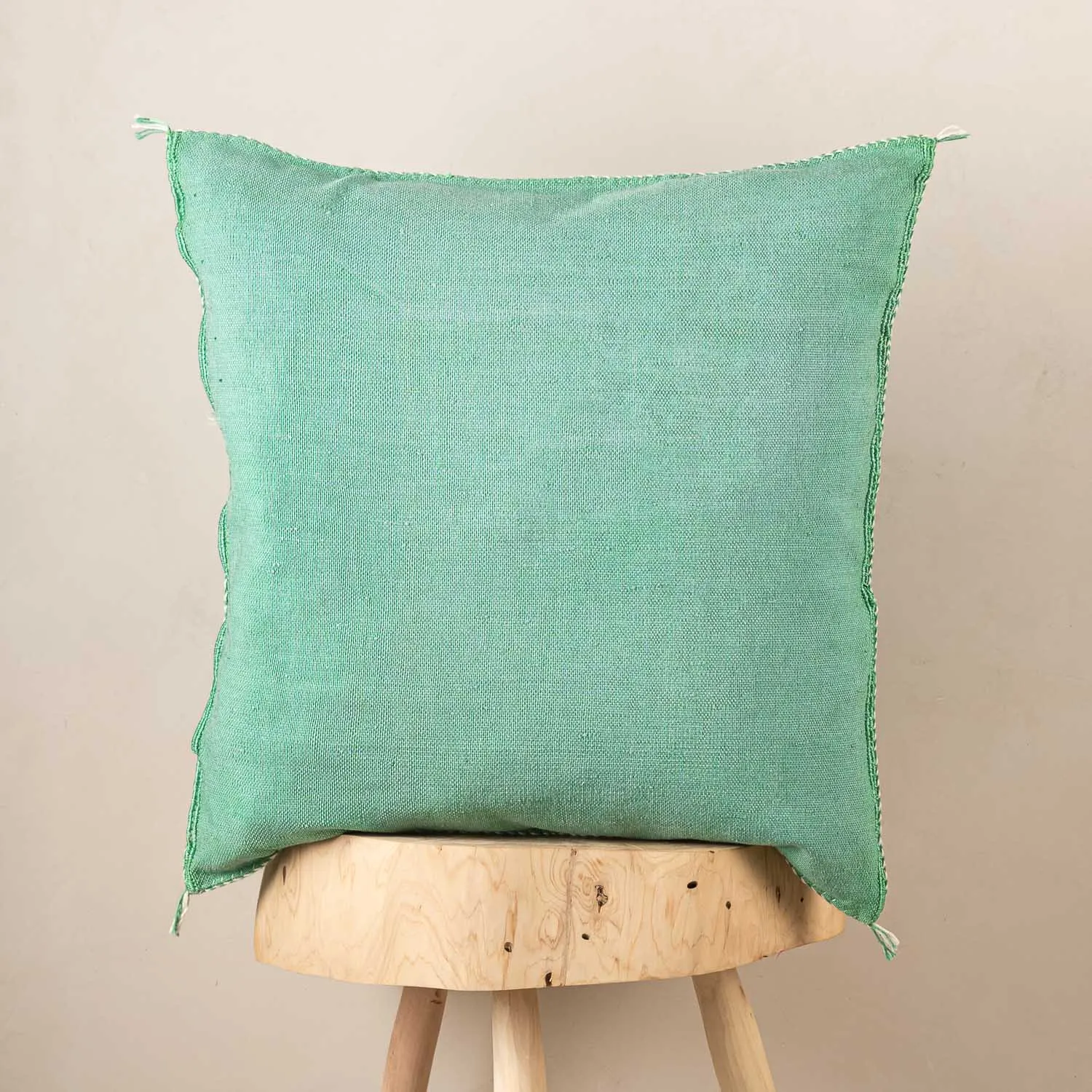 Green Cactus silk pillow cover