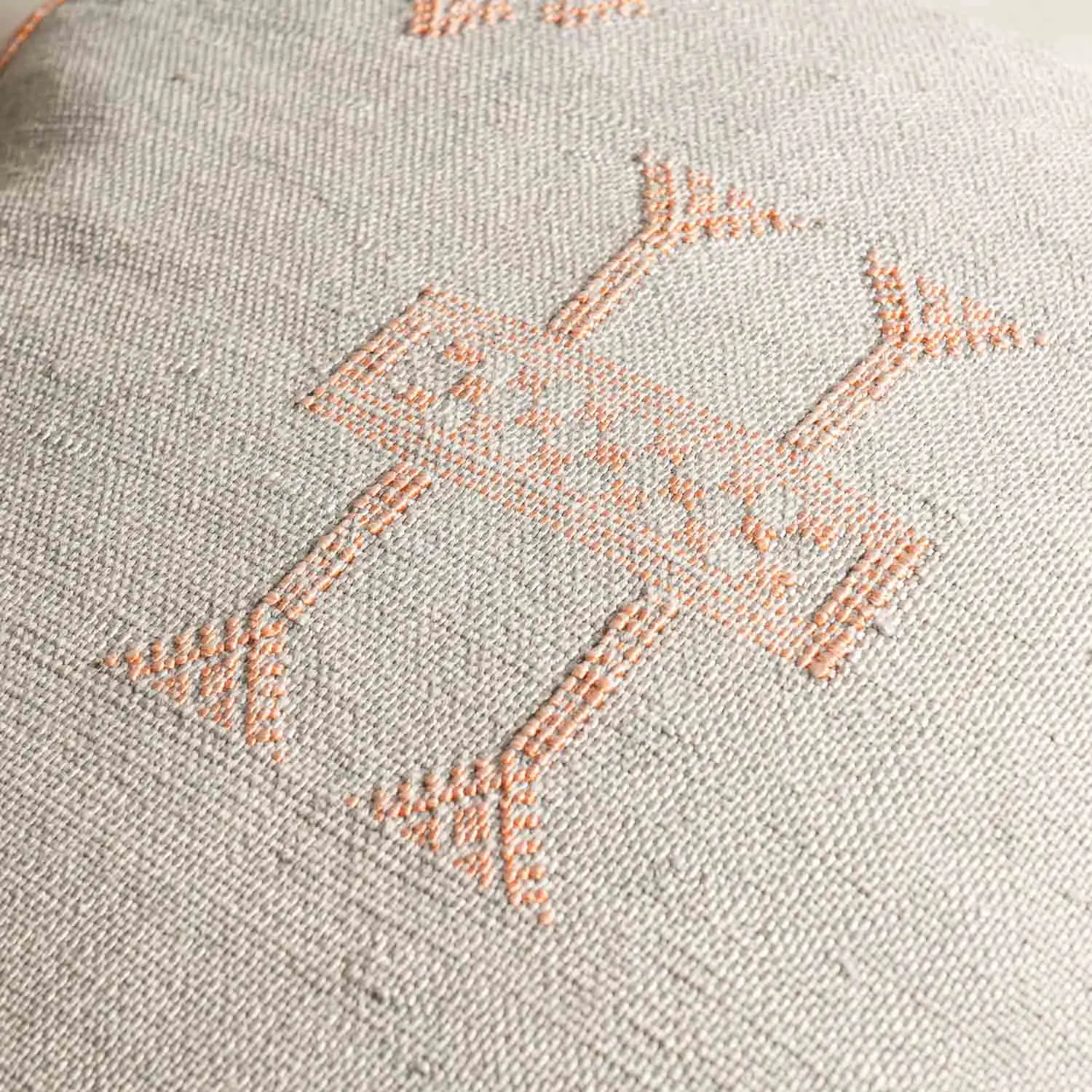 Grey Cactus silk pillow cover