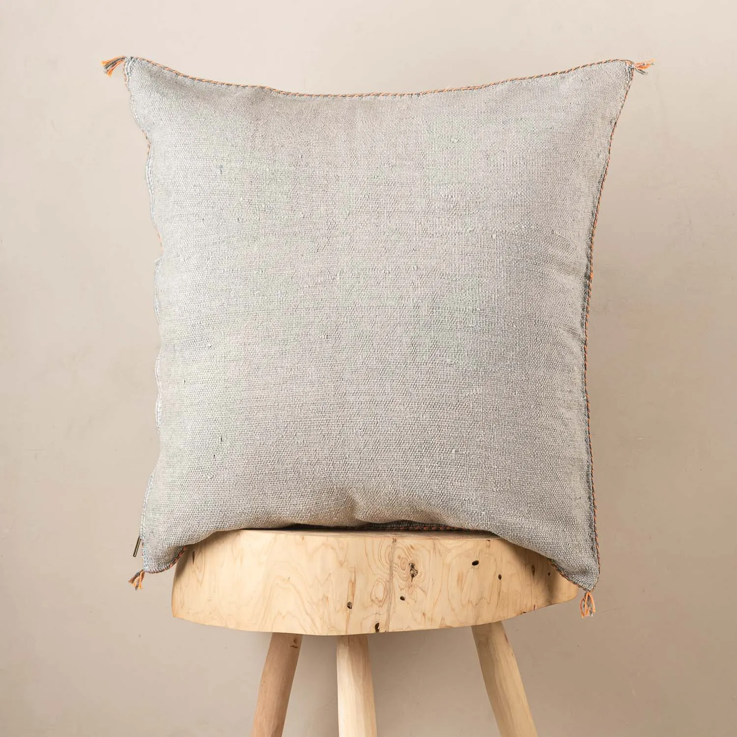 Grey Cactus silk pillow cover