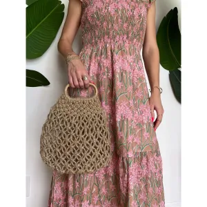 GSA Bamboo Handle Fringe Bag