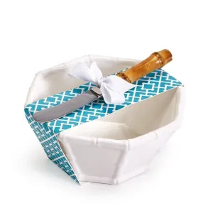 Hampton Tidbit Dish with Bamboo Handle Spreader