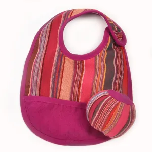 Hand woven Baby Bib & Ball Combo | Berry Jubilee