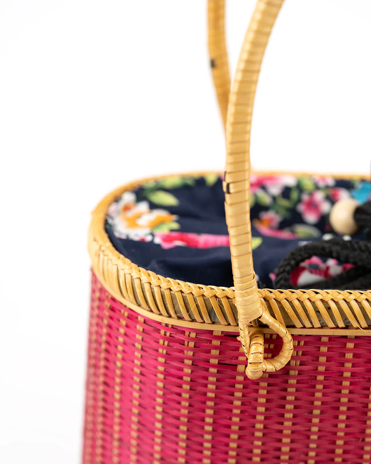 Hand-woven Bamboo Bag | Essential Pocketbook (Pink)