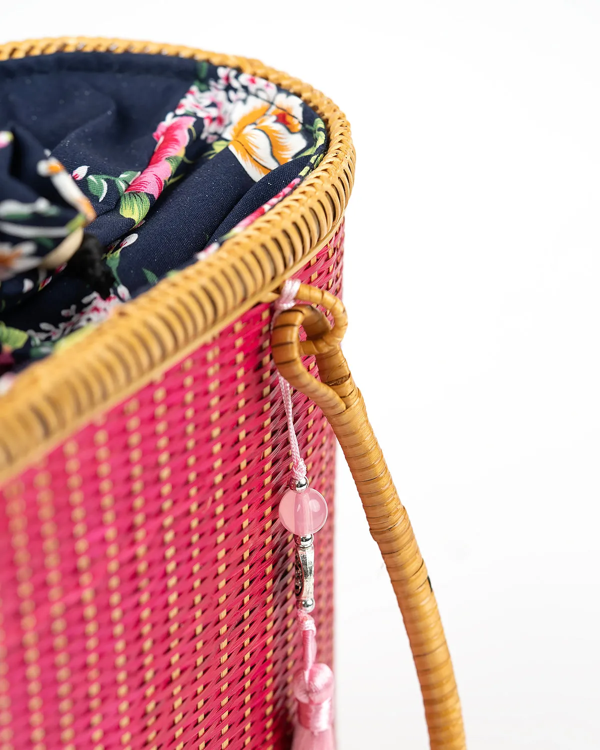 Hand-woven Bamboo Bag | Essential Pocketbook (Pink)
