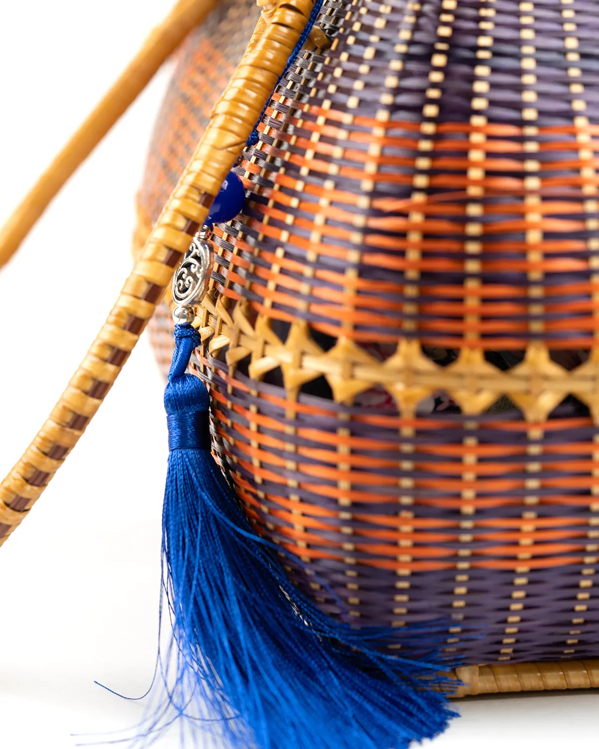 Hand-woven Bamboo Bag | Gone to Market (Purple)