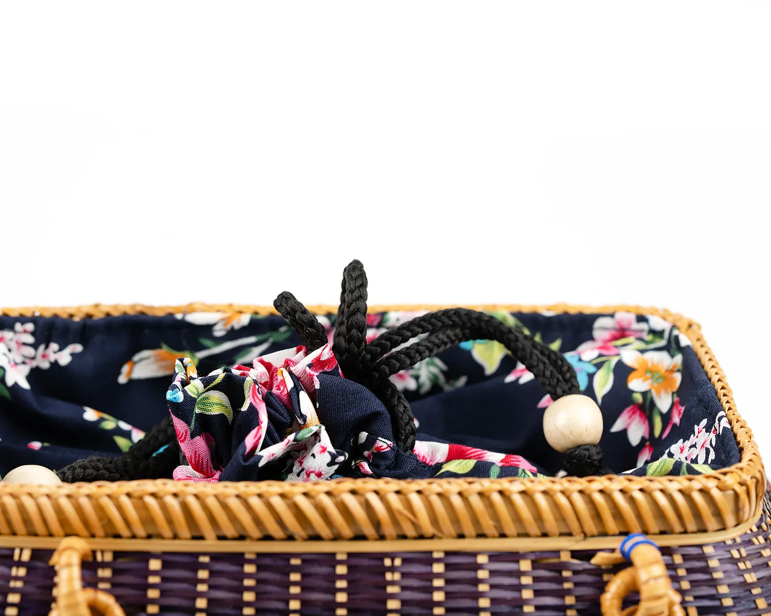 Hand-woven Bamboo Bag | Gone to Market (Purple)