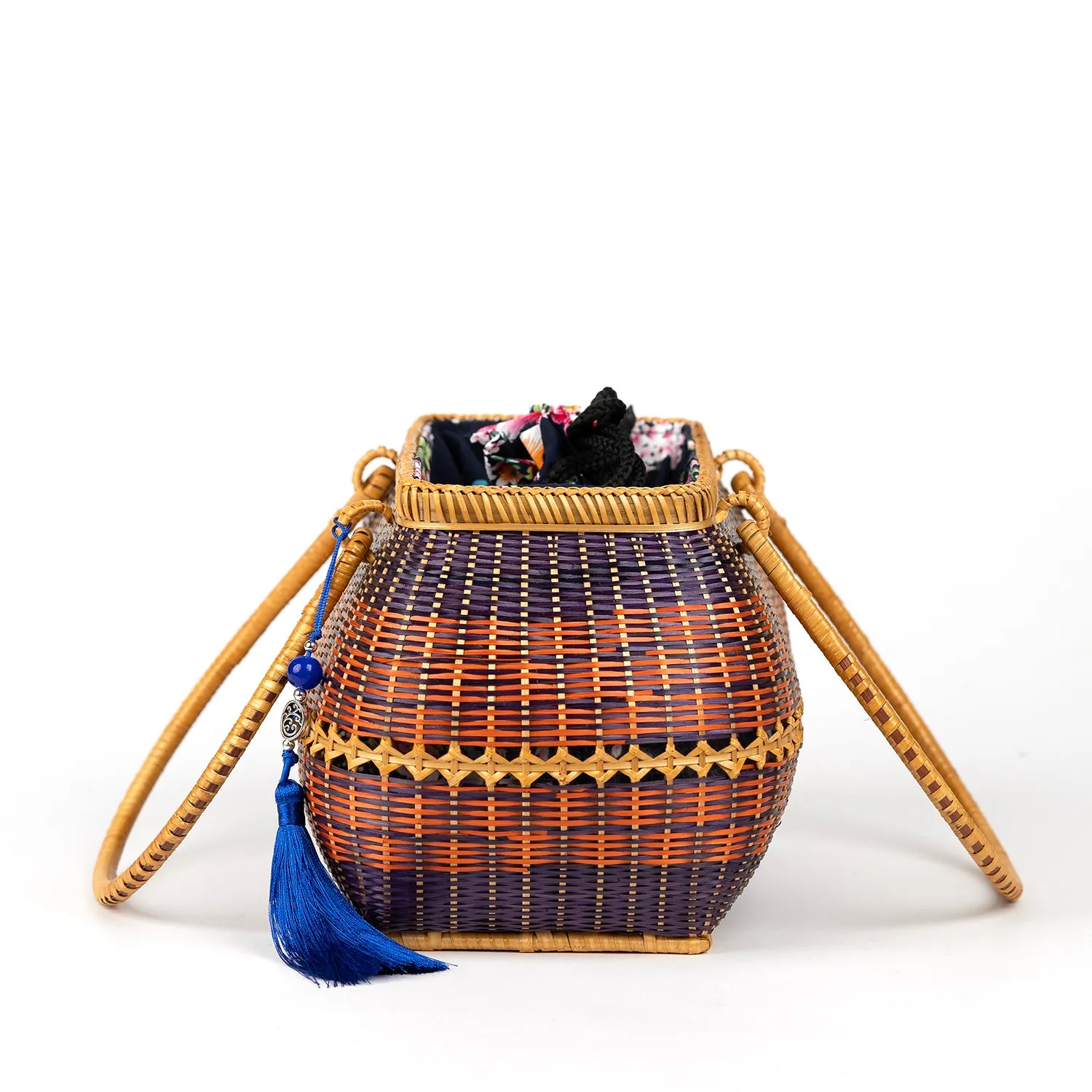 Hand-woven Bamboo Bag | Gone to Market (Purple)