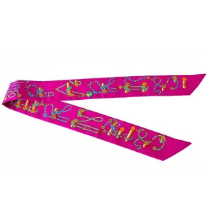 Hermes Fuchsia Cordages Silk Twilly Scarf Pink Sold Out