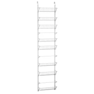 Home-Complete Over the Door Organizer-Space Saving Hanging Storage Shelves for Kitchen, Pantry, Closet-For Spices, Jars, Cleaning Products and More