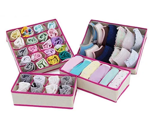 Home Socks Box Storage Box Bins Underwear Organizer Box Bra Box Necktie Socks Storage Organizer