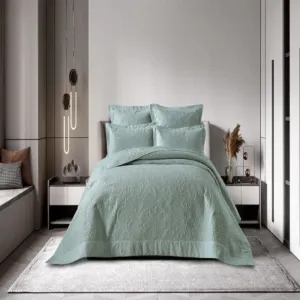 Hotel Collection Casablanca 5 Piece Quilt Set Duck Egg Queen
