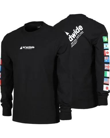 HUF Flag Union L/S T-Shirt Black