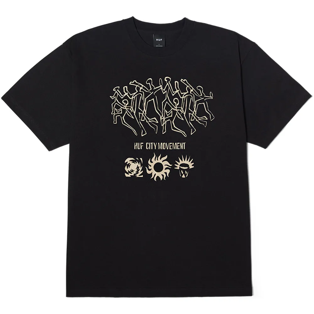 HUF Movement T Shirt Black