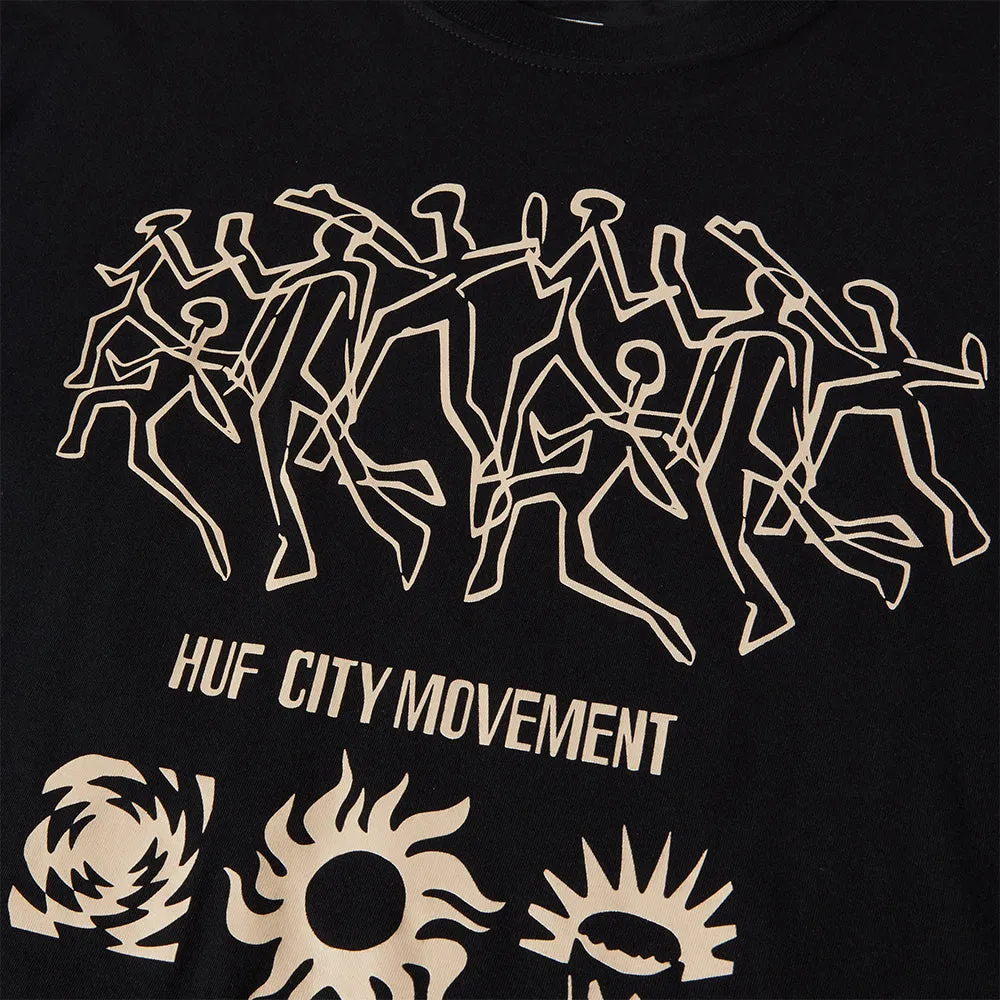 HUF Movement T Shirt Black