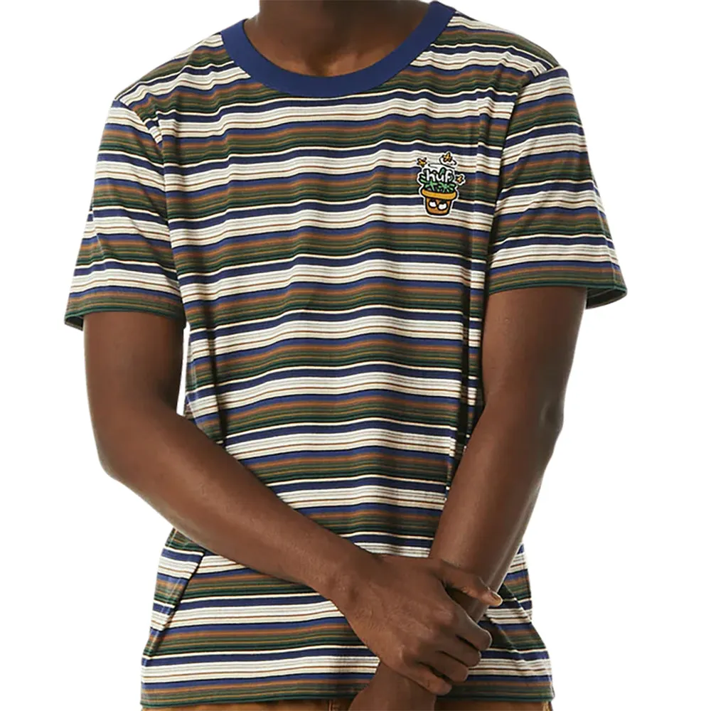 HUF Pot Head Striped Knit Top Olive