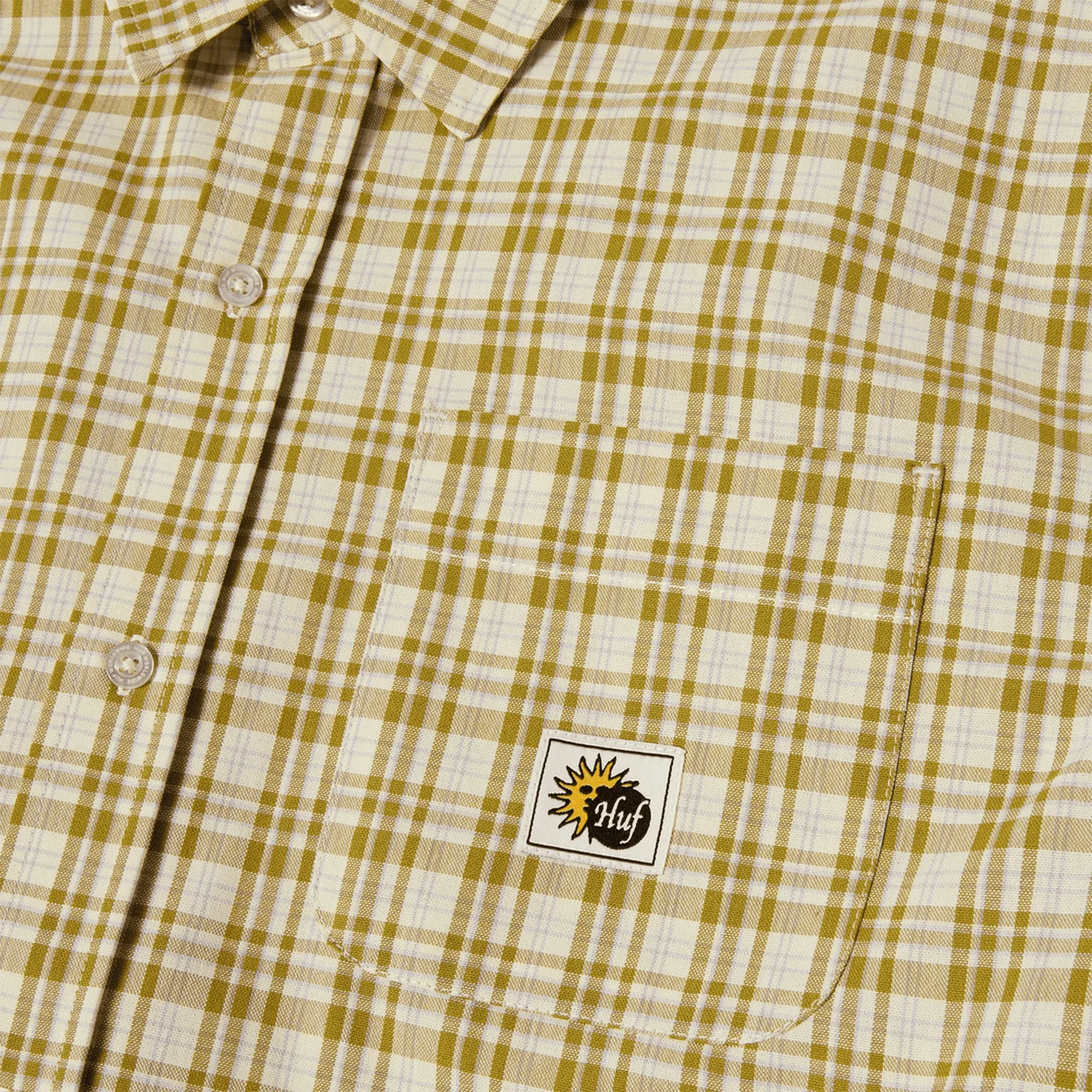 Huf Total Eclipse SS Plaid Shirt Mustard