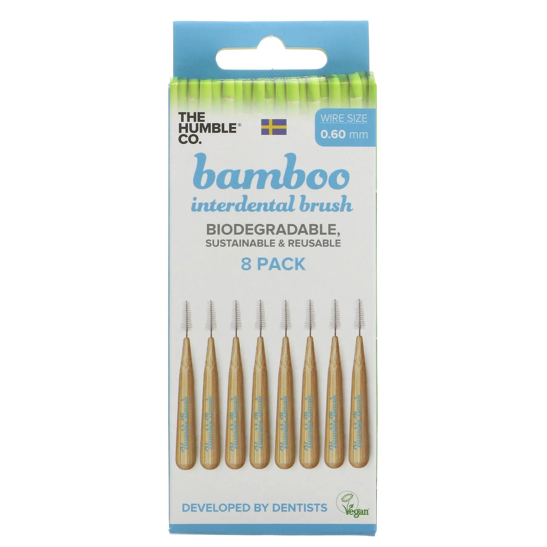 Humble | Bamboo Interdental Brush Blue - Size 6 | 6 Pack