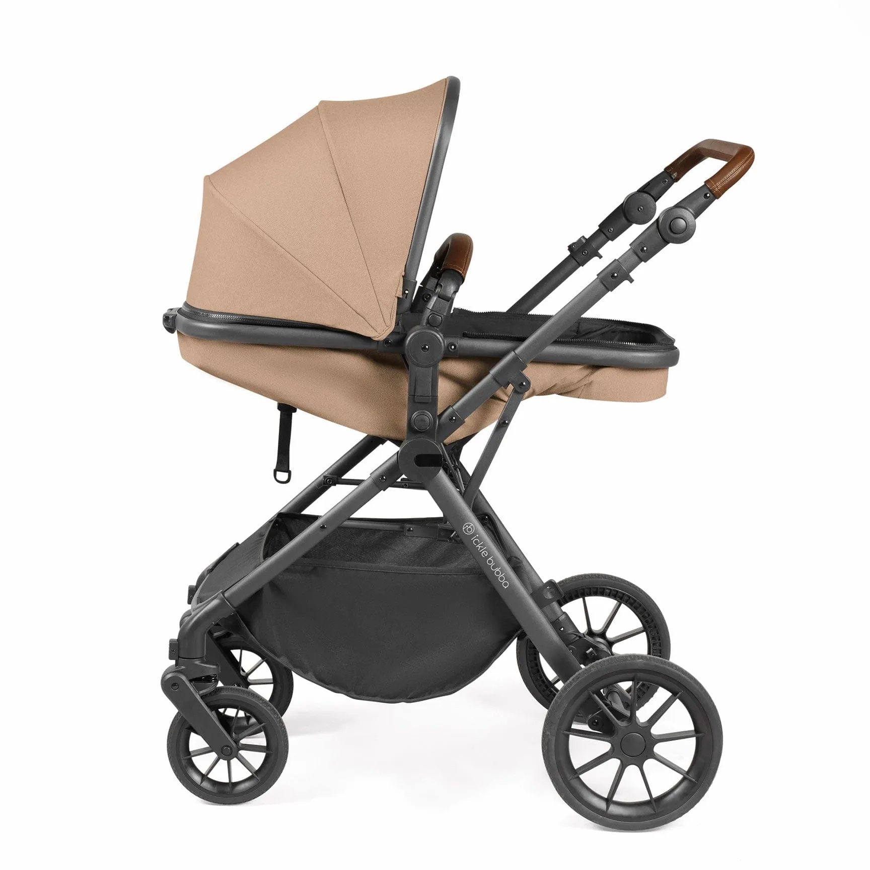 Ickle Bubba Cosmo All-in-One I-Size Travel System with Isofix Base in Gun metal/Desert