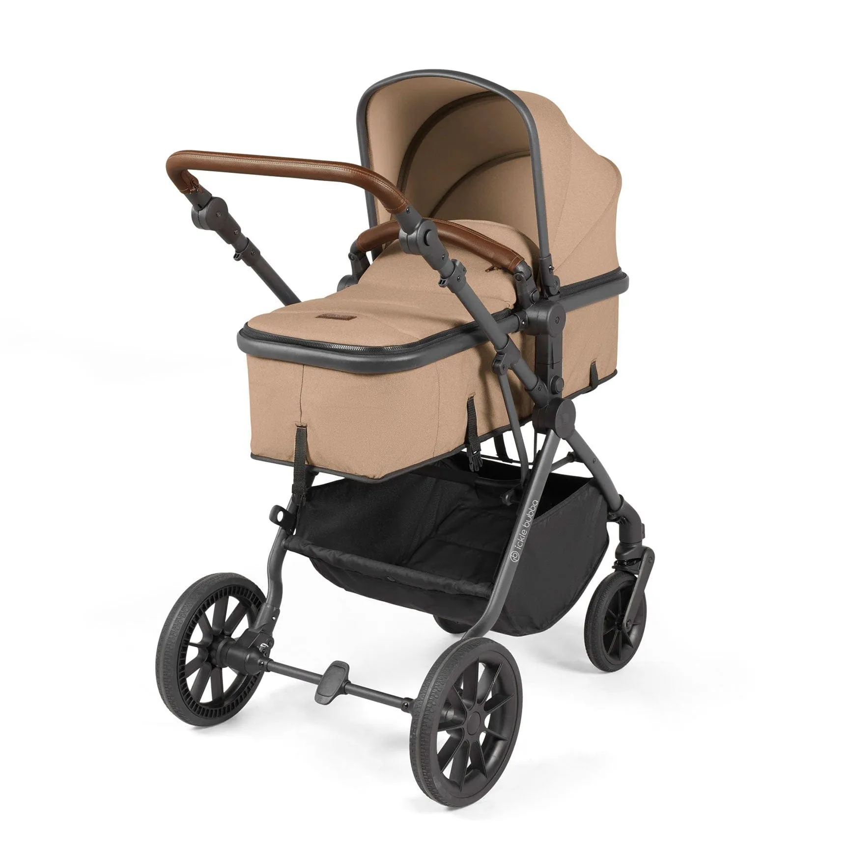 Ickle Bubba Cosmo All-in-One I-Size Travel System with Isofix Base in Gun metal/Desert