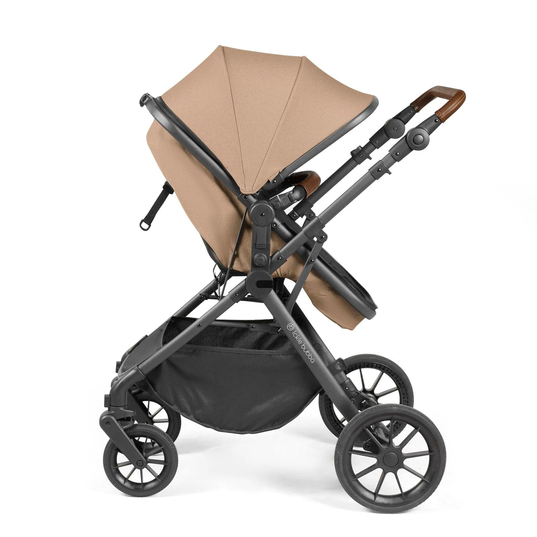 Ickle Bubba Cosmo All-in-One I-Size Travel System with Isofix Base in Gun metal/Desert