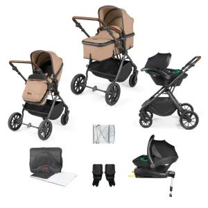 Ickle Bubba Cosmo All-in-One I-Size Travel System with Isofix Base in Gun metal/Desert