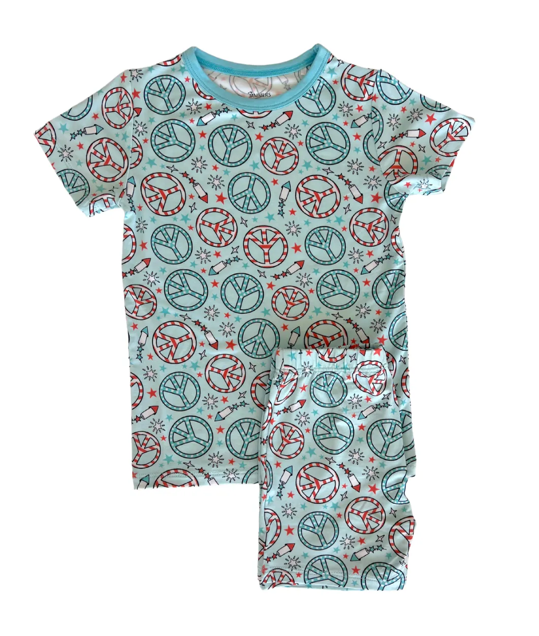 In My Jammers Blue Fourth of July S/S 2pc PJ Set w/Shorts