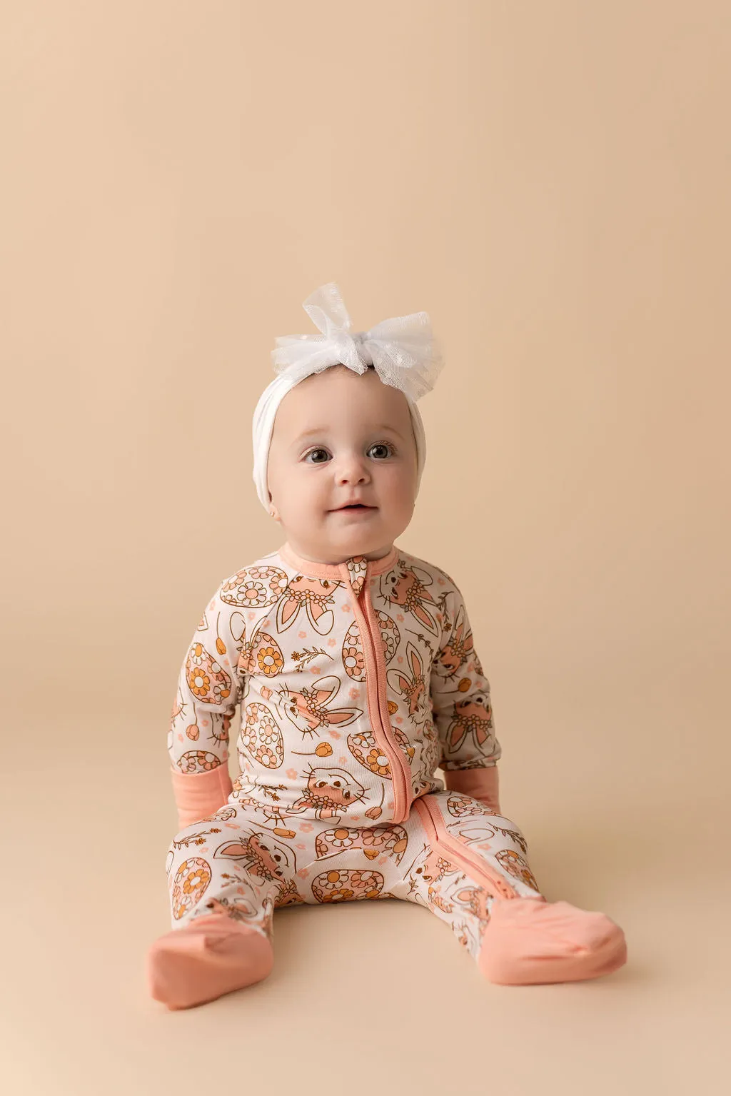 In My Jammers Boho Bunny Zipper Romper