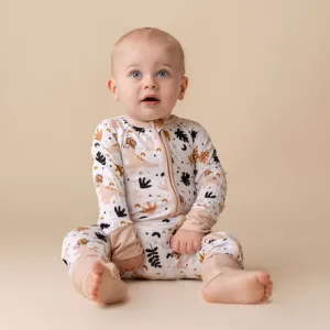 In My Jammers Dino Dude Zipper Romper