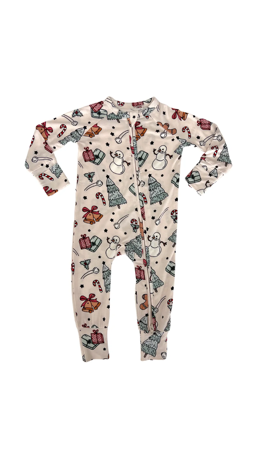 In My Jammers Holly Jolly Christmas Zipper Romper