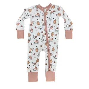In My Jammers Mauve Marshmallow Zipper Romper