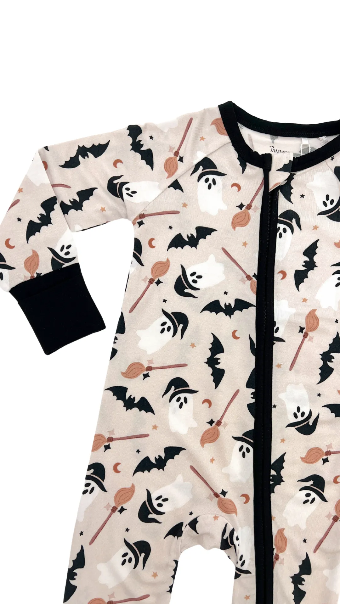 In My Jammers Spooky Ghost Zipper Romper