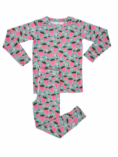 In My Jammers Sweet Strawberry Two Piece Set