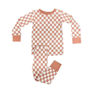 In My Jammers Terracotta Check L/S 2pc PJ Set