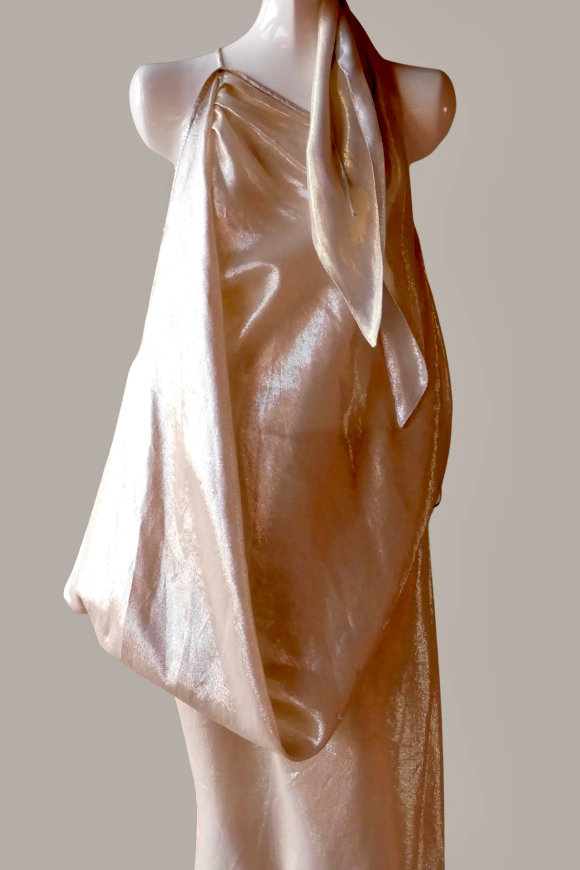 Infinite Mantaray Gown Silk Lame’ Cocca/Silver {Made to Order}