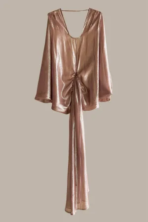 Infinite Mantaray Gown Silk Lame’ Cocca/Silver {Made to Order}