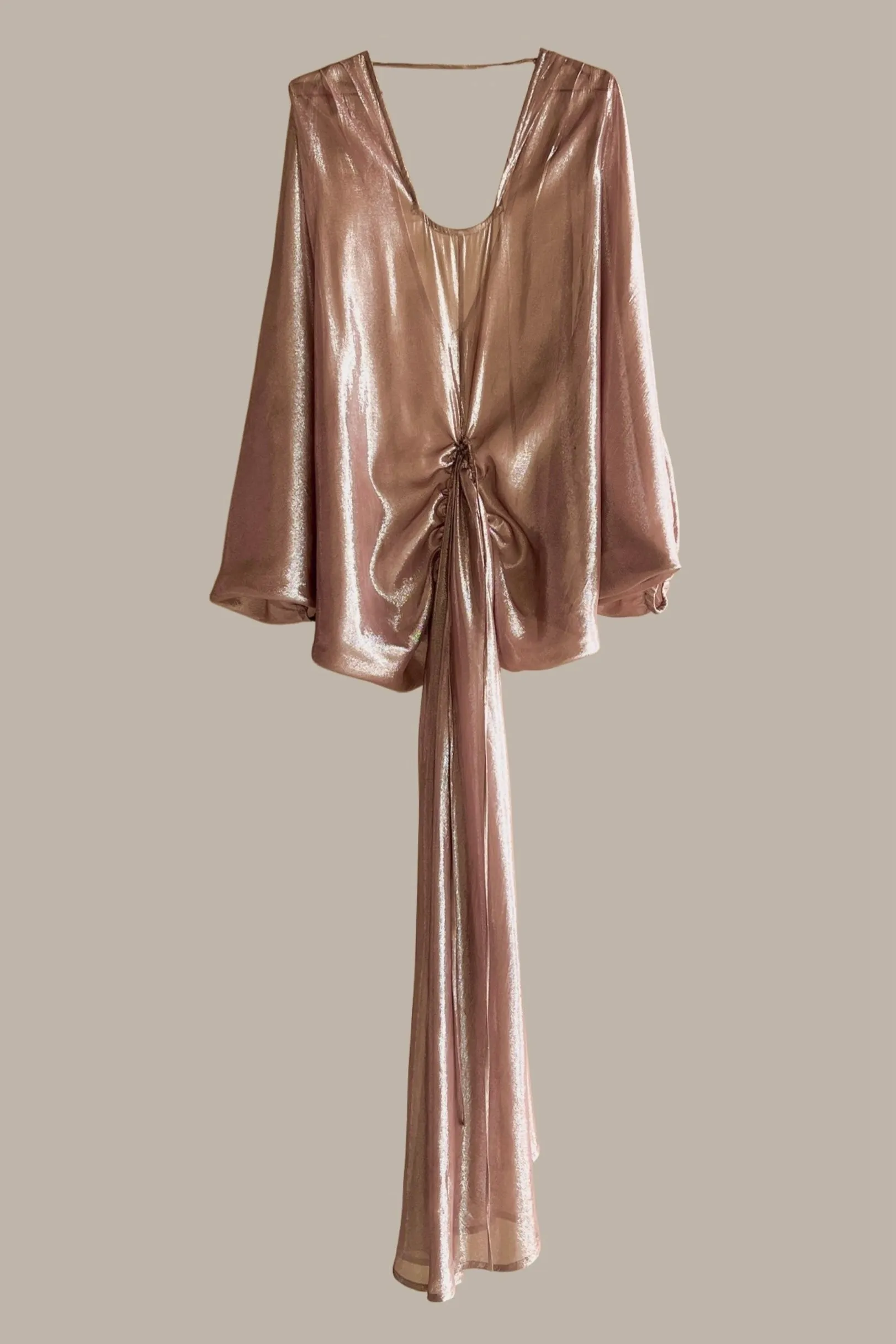 Infinite Mantaray Gown Silk Lame’ Cocca/Silver {Made to Order}